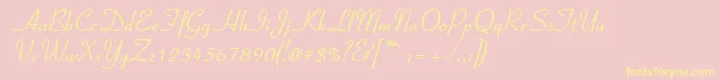 Connecticut Font – Yellow Fonts on Pink Background