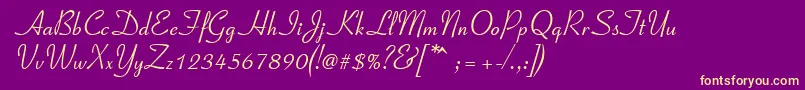 Connecticut Font – Yellow Fonts on Purple Background