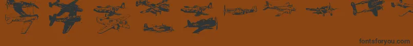 Ww2Aircraft Font – Black Fonts on Brown Background