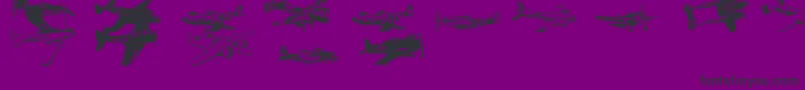 Ww2Aircraft Font – Black Fonts on Purple Background