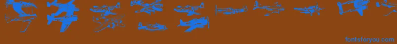 Ww2Aircraft Font – Blue Fonts on Brown Background