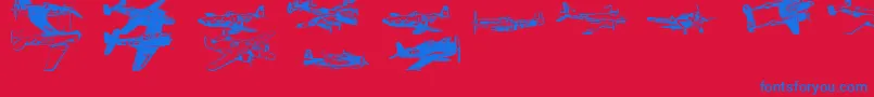 Ww2Aircraft Font – Blue Fonts on Red Background