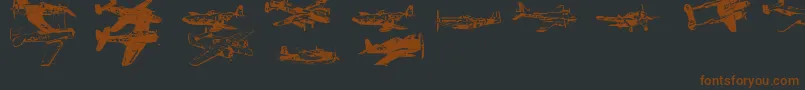 Ww2Aircraft Font – Brown Fonts on Black Background