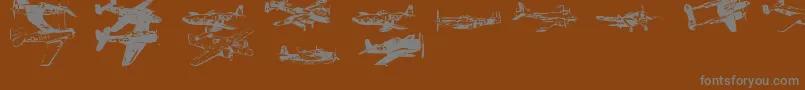 Шрифт Ww2Aircraft – серые шрифты на коричневом фоне