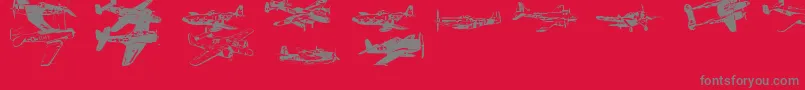 Czcionka Ww2Aircraft – szare czcionki na czerwonym tle