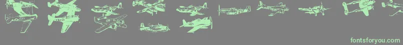 Ww2Aircraft Font – Green Fonts on Gray Background