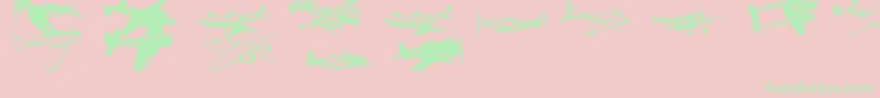 Ww2Aircraft Font – Green Fonts on Pink Background
