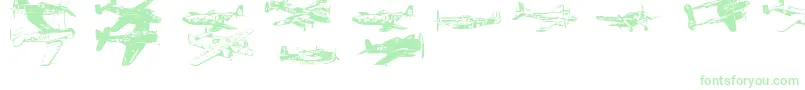 Ww2Aircraft Font – Green Fonts on White Background