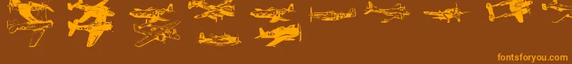 Ww2Aircraft Font – Orange Fonts on Brown Background