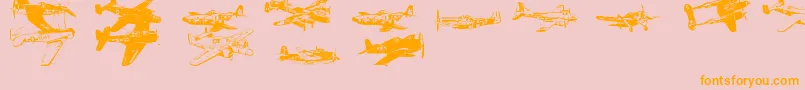 Ww2Aircraft Font – Orange Fonts on Pink Background