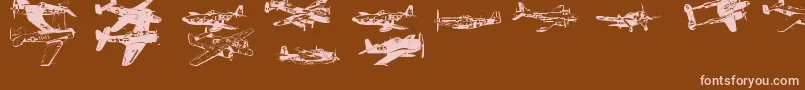 Ww2Aircraft Font – Pink Fonts on Brown Background