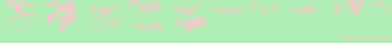 Ww2Aircraft Font – Pink Fonts on Green Background