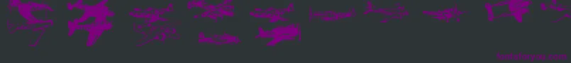 Ww2Aircraft Font – Purple Fonts on Black Background