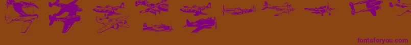 Ww2Aircraft Font – Purple Fonts on Brown Background