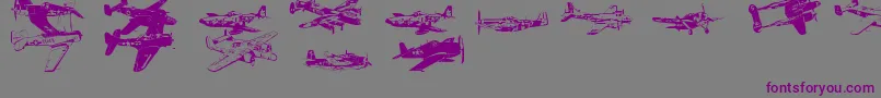 Ww2Aircraft Font – Purple Fonts on Gray Background