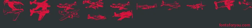 Ww2Aircraft Font – Red Fonts on Black Background