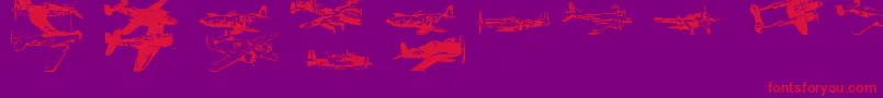 fuente Ww2Aircraft – Fuentes Rojas Sobre Fondo Morado