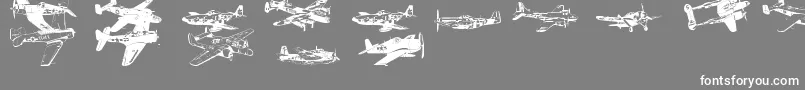 Ww2Aircraft Font – White Fonts on Gray Background