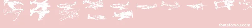 fuente Ww2Aircraft – Fuentes Blancas Sobre Fondo Rosa