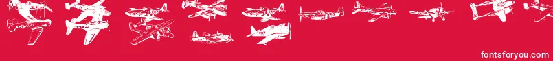 fuente Ww2Aircraft – Fuentes Blancas Sobre Fondo Rojo