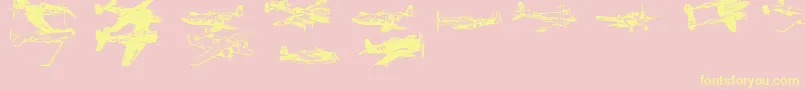 Ww2Aircraft Font – Yellow Fonts on Pink Background