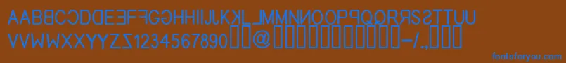 EfitypereverseRegular Font – Blue Fonts on Brown Background