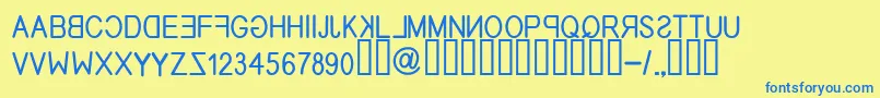 EfitypereverseRegular Font – Blue Fonts on Yellow Background