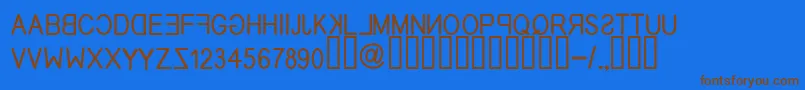 EfitypereverseRegular Font – Brown Fonts on Blue Background