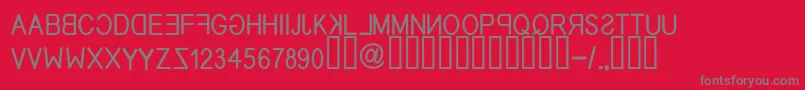 EfitypereverseRegular-Schriftart – Graue Schriften auf rotem Hintergrund