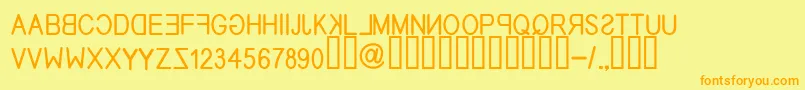 EfitypereverseRegular Font – Orange Fonts on Yellow Background