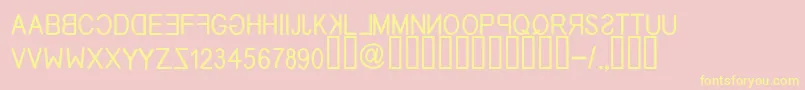 EfitypereverseRegular Font – Yellow Fonts on Pink Background