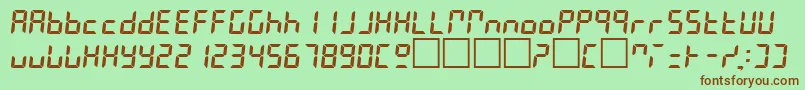 LeslieRegular-fontti – ruskeat fontit vihreällä taustalla