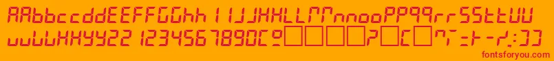 LeslieRegular Font – Red Fonts on Orange Background