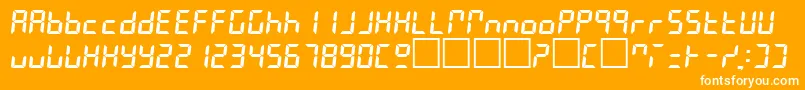 LeslieRegular Font – White Fonts on Orange Background