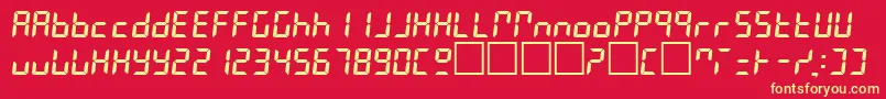 LeslieRegular-fontti – keltaiset fontit punaisella taustalla