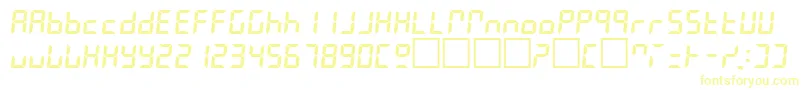 LeslieRegular-Schriftart – Gelbe Schriften auf weißem Hintergrund
