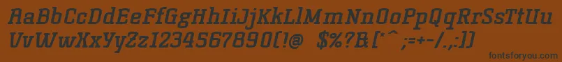 KorneuburgslabboldBolditalic Font – Black Fonts on Brown Background