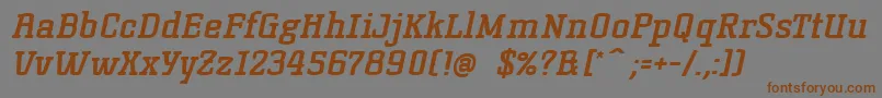 KorneuburgslabboldBolditalic Font – Brown Fonts on Gray Background