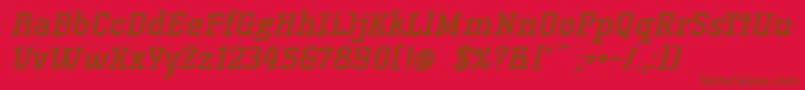 KorneuburgslabboldBolditalic Font – Brown Fonts on Red Background