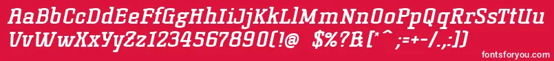 KorneuburgslabboldBolditalic Font – White Fonts on Red Background