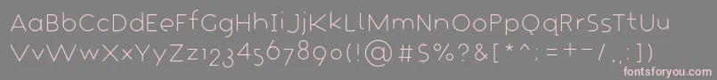 CrapaudPetit-Schriftart – Rosa Schriften auf grauem Hintergrund