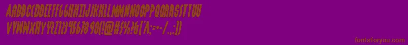 Grendelsmothersemital Font – Brown Fonts on Purple Background