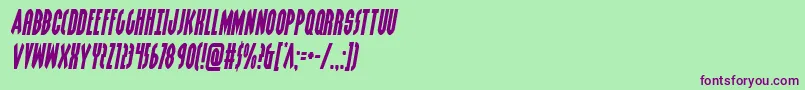 Grendelsmothersemital Font – Purple Fonts on Green Background