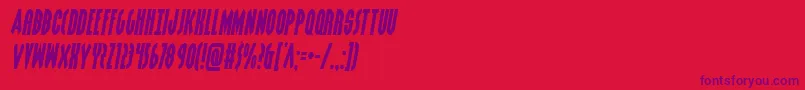Grendelsmothersemital Font – Purple Fonts on Red Background