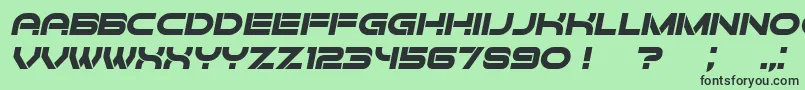 ForvertzItalic Font – Black Fonts on Green Background