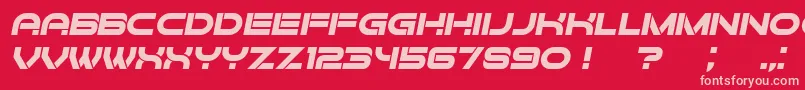 ForvertzItalic Font – Pink Fonts on Red Background