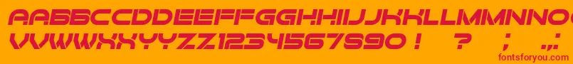 ForvertzItalic Font – Red Fonts on Orange Background