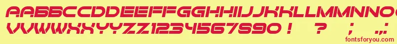 ForvertzItalic Font – Red Fonts on Yellow Background