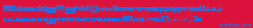 SpaceChick Font – Blue Fonts on Red Background