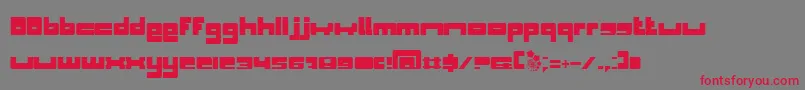 SpaceChick Font – Red Fonts on Gray Background